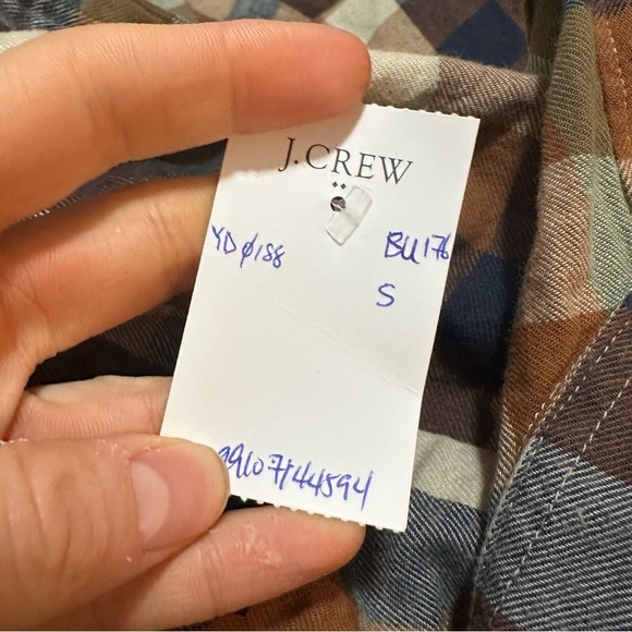 NWOT j crew Classic gingham flannel shirt - Picture 6 of 6